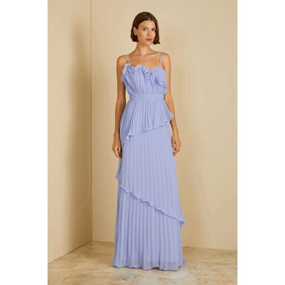 AMUR Cassy Pleated Gown Size 4 $648 - Picture 1 of 12